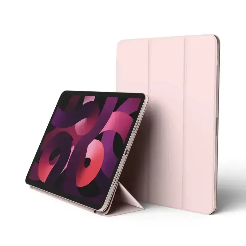Różowy pokrowiec na tablet z funkcją stojaka, nowoczesne akcesorium do biura i home office