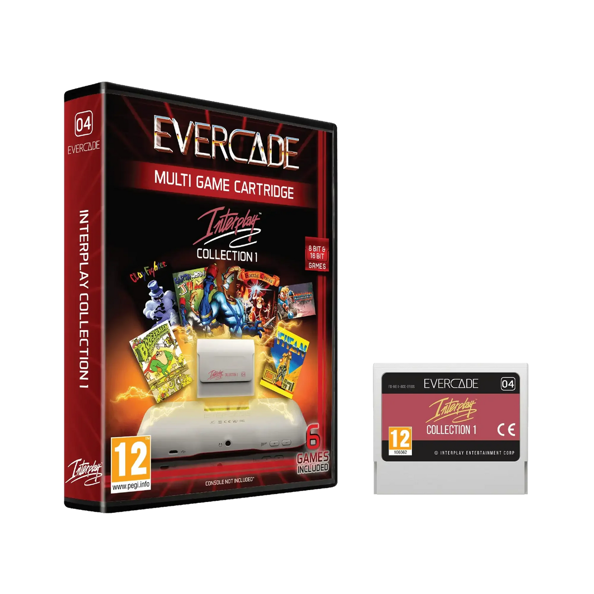 Evercade Interplay Collection 1 – multi game cartridge z 6 klasycznymi grami 8-bit & 16-bit, PEGI 12