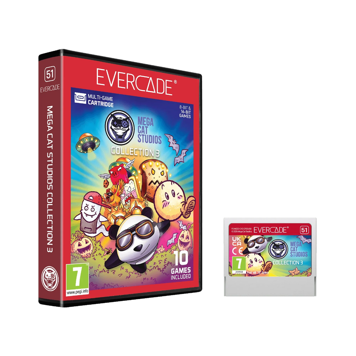 Evercade Mega Cat Studios Collection 3 – kasetka z 10 grami 8-bit & 16-bit, PEGI 7, wersja kolekcjonerska