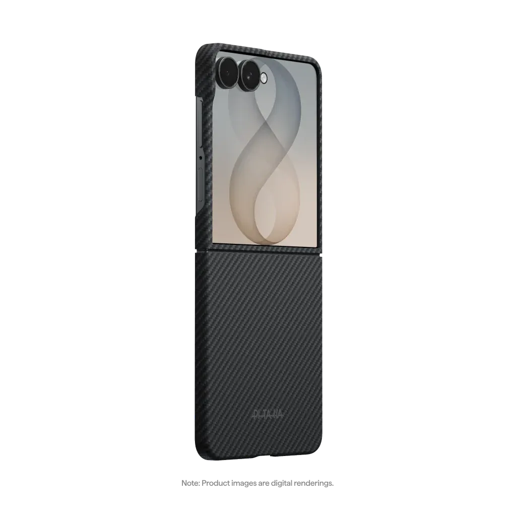 PITAKA - Classic 600D Black/Grey (Twill) Edge Case for Galaxy Z Flip8