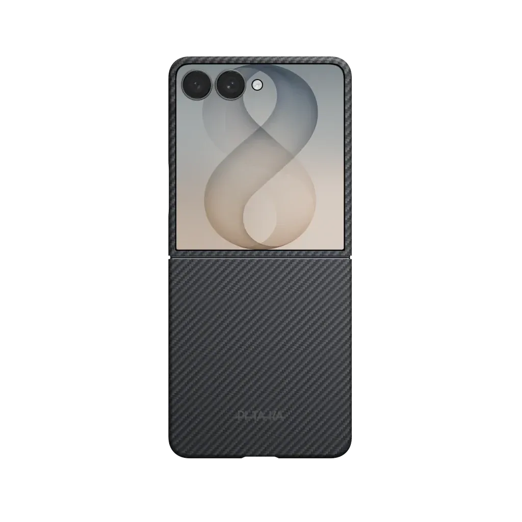 PITAKA - Classic 600D Black/Grey (Twill) Edge Case for Galaxy Z Flip8