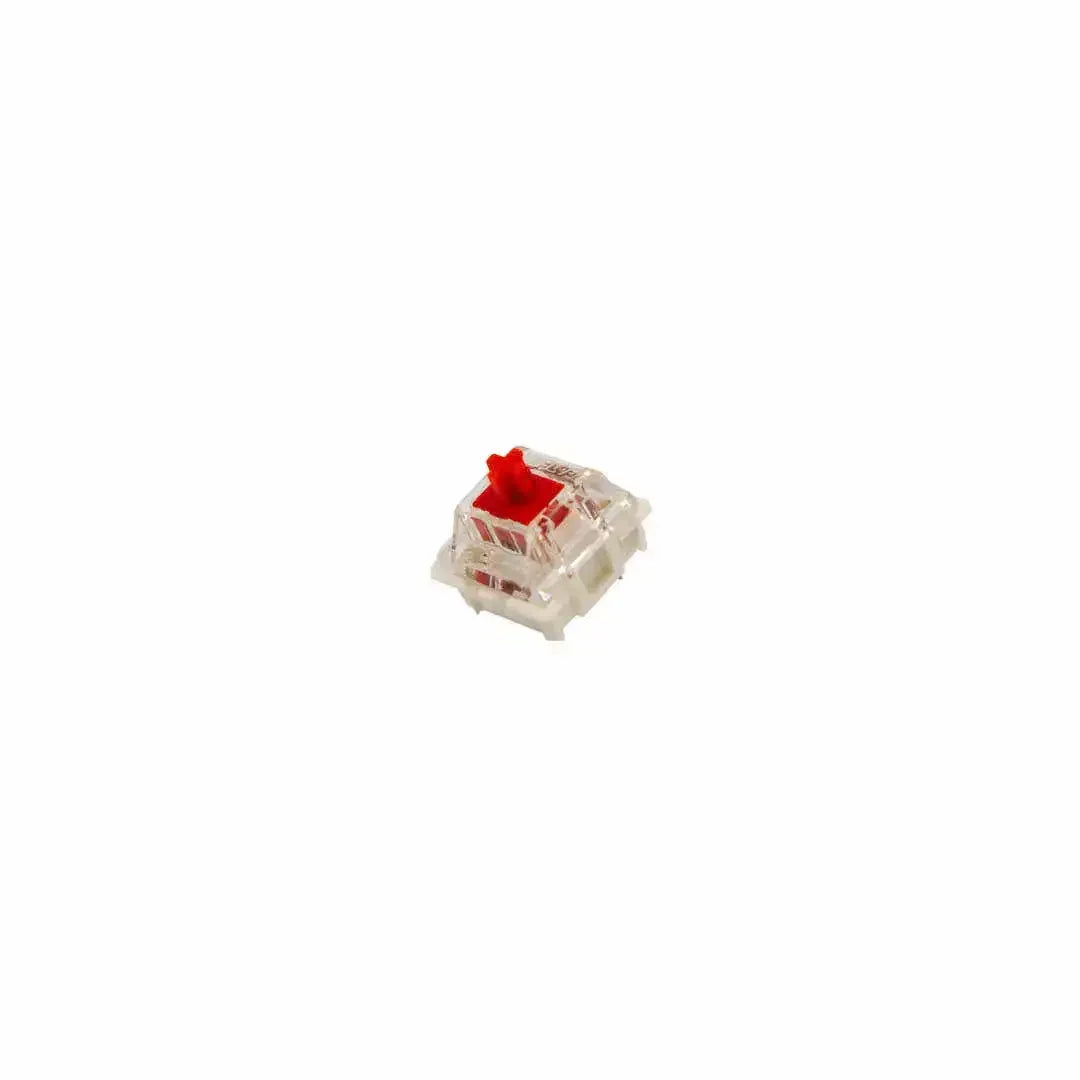 Czerwony switch mechaniczny Gateron G Pro 2.0 na białym tle do klawiatury