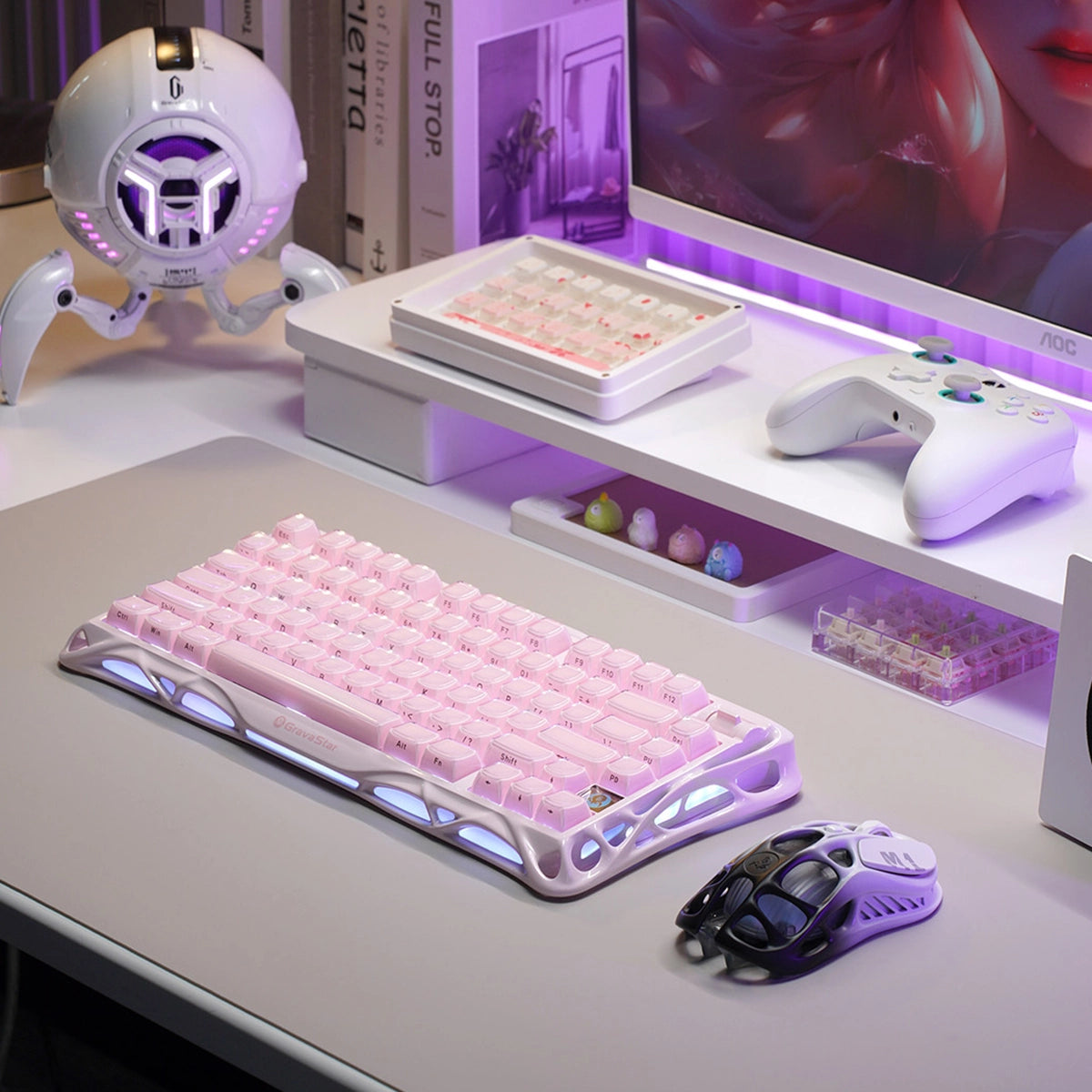 GravaStar - Mercury K1 Sakura Pink - Wireless Mechanical Keyboard