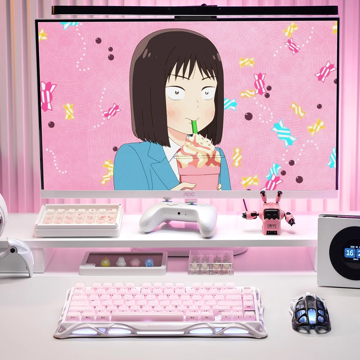 GravaStar - Mercury K1 Sakura Pink - Wireless Mechanical Keyboard