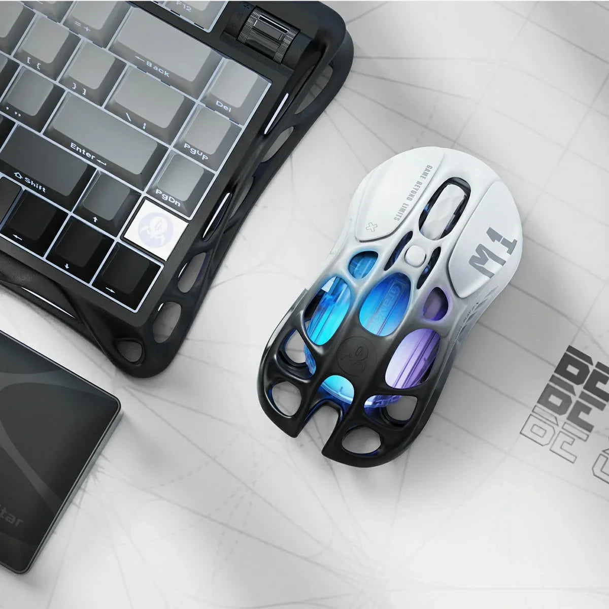 Mechaniczna klawiatura i ergonomiczna mysz z podświetleniem RGB do Home Office i gamingu
