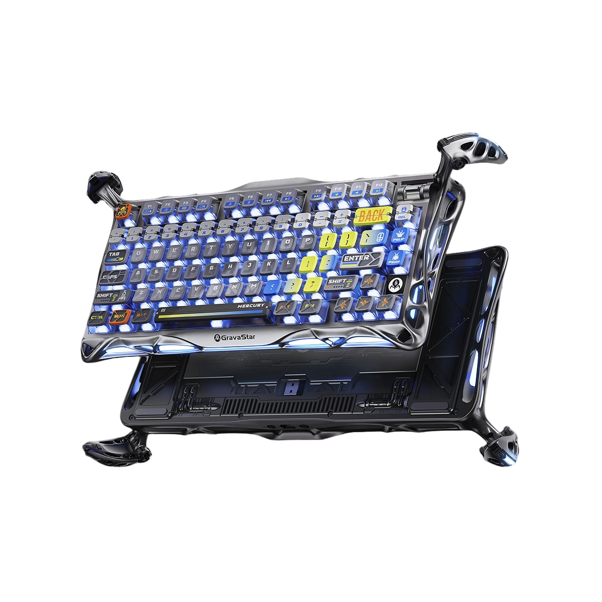 GravaStar - Mercury K1 Pro Interstellar Silver - Wireless Mechanical Keyboard