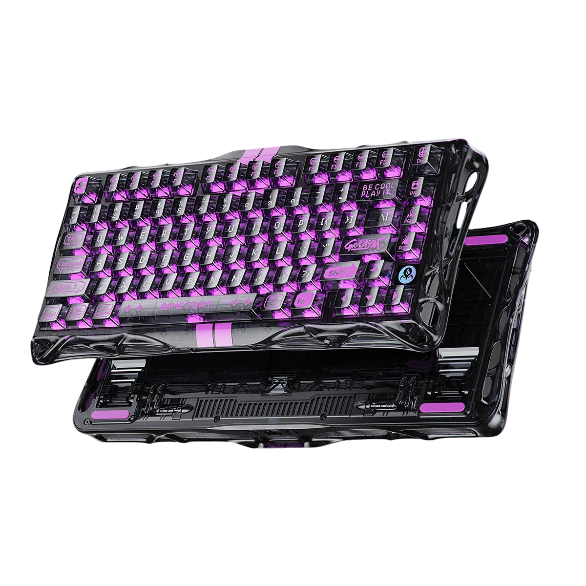 GravaStar - Mercury V75 Lite Transparent Black - Wired Magnetic Keyboard