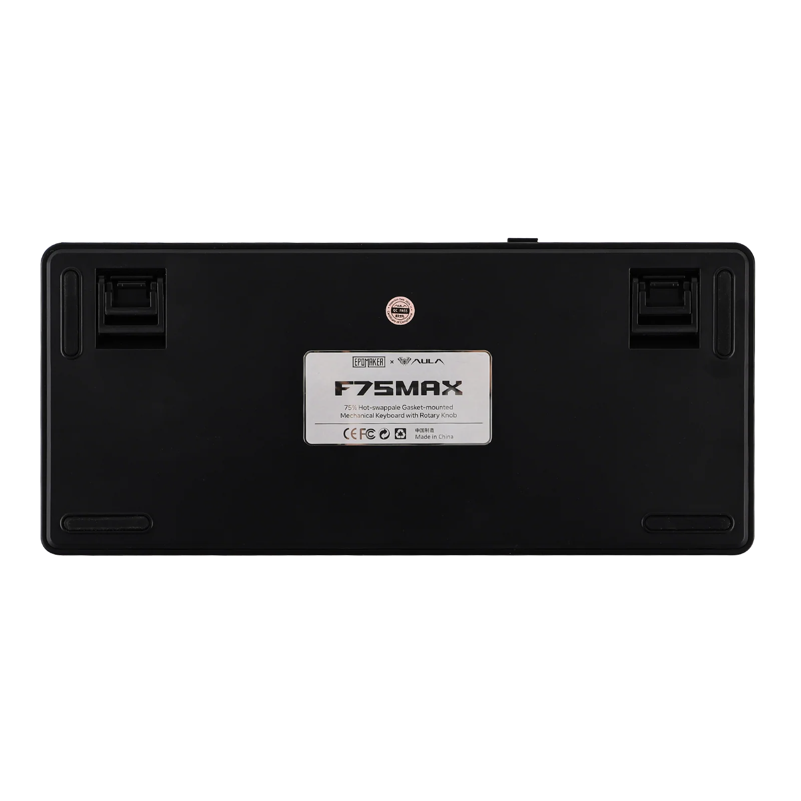 AULA - F75 MAX - Gasket-Mounted Hot-Swappable Tri-Mode Mechanical Keyboard with TFT Screen - Gradient Grey Side-Engraved