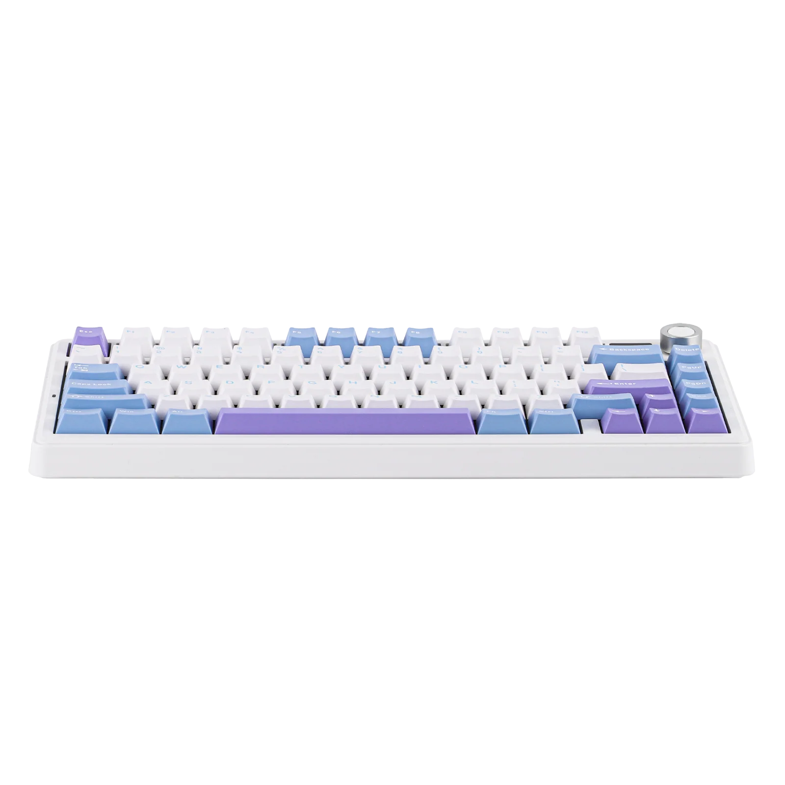 AULA - F75 MAX - Gasket-Mounted Hot-Swappable Tri-Mode Mechanical Keyboard with TFT Screen - White + Blue
