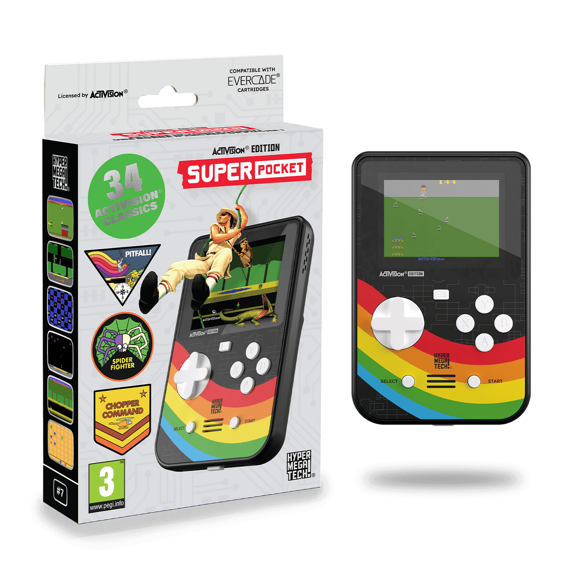 Evercade - Hyper Mega Tech Super Pocket Activision Edition Retro Console with Game Set