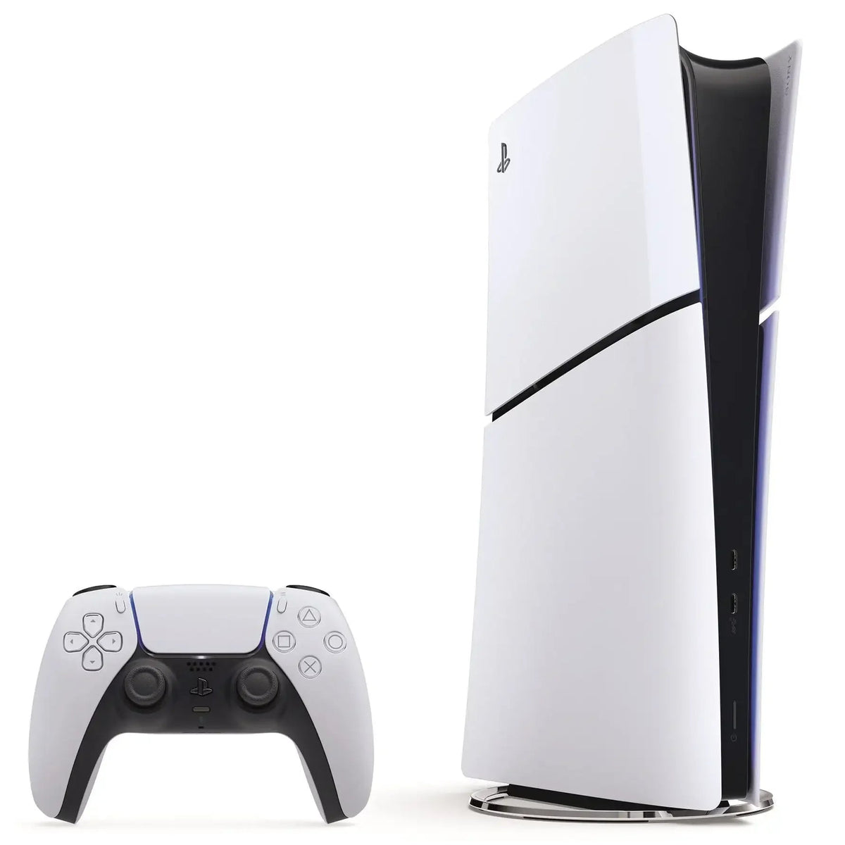 Biała konsola PlayStation 5 z kontrolerem DualSense, idealna dla graczy i entuzjastów gier.