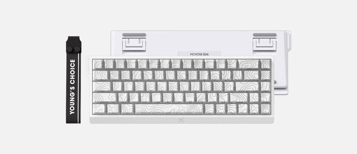 MCHOSE - Ace 68 HE Magnetic Switch Keyboard White Topographic