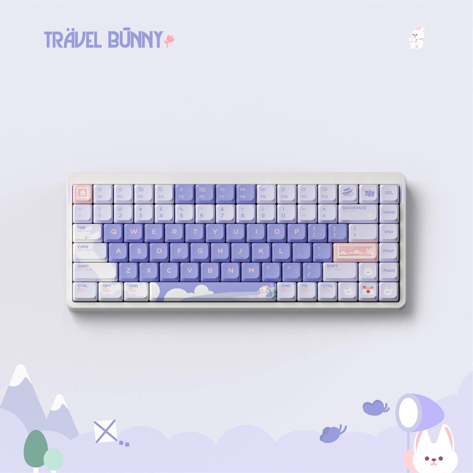 NuPhy - Travel Bunny nSA Profile Dye-sub PBT Keycaps