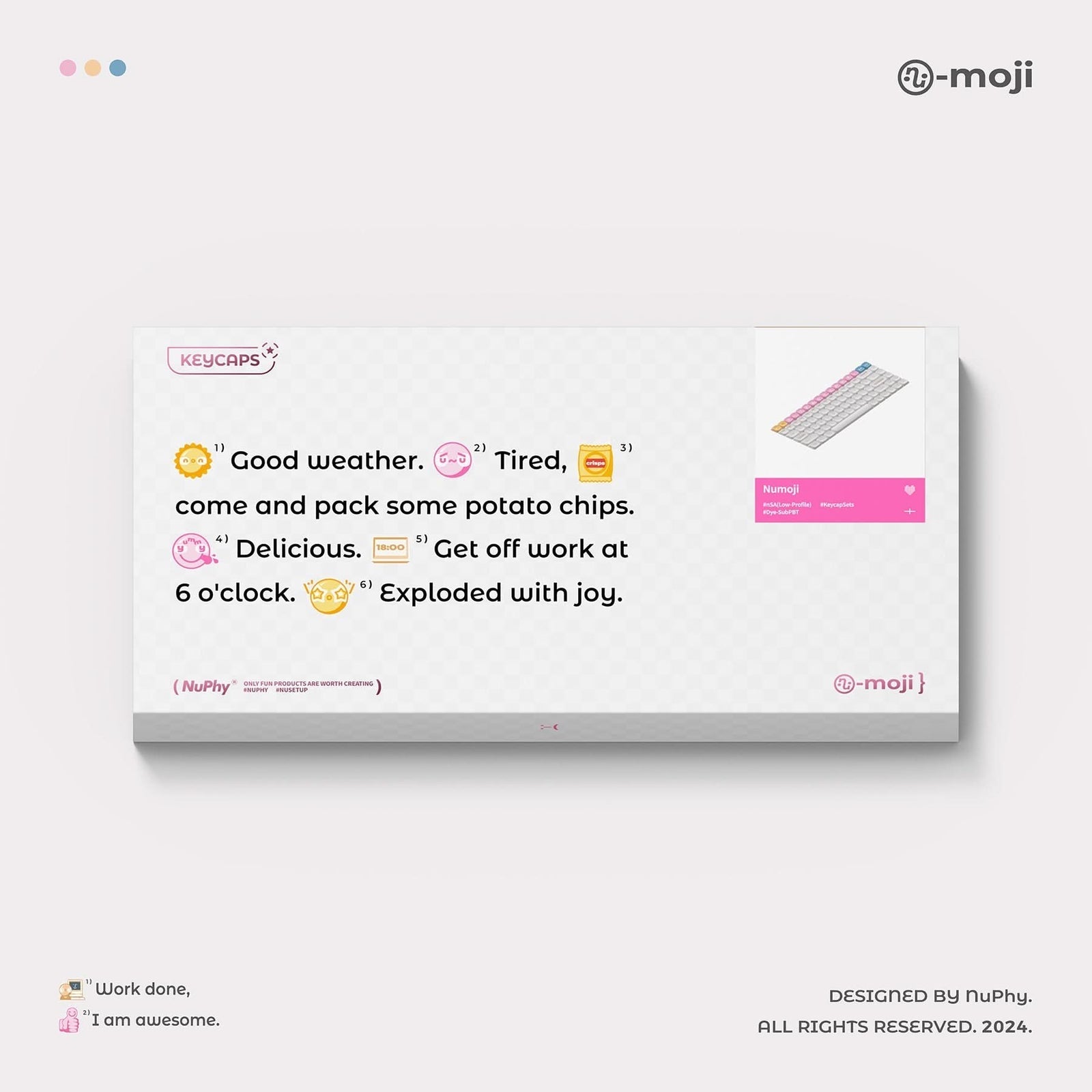 NuPhy - Numoji nSA Profile Dye-sub PBT Keycaps