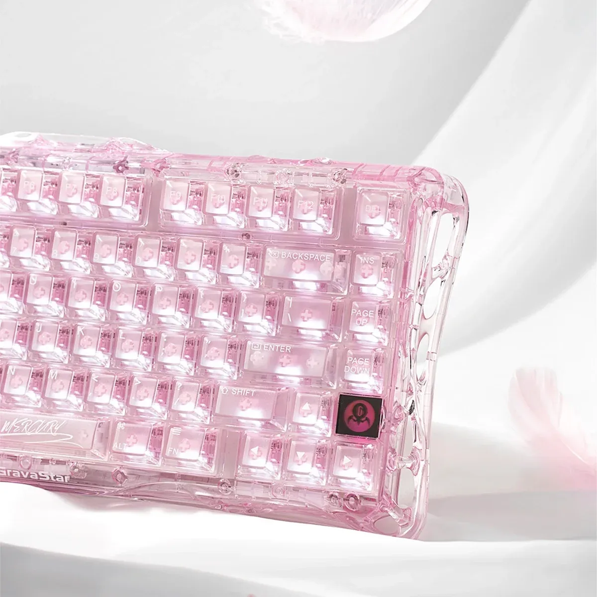 GravaStar - Mercury K1 Lite Crystal Rose Wireless Mechanical Keyboard