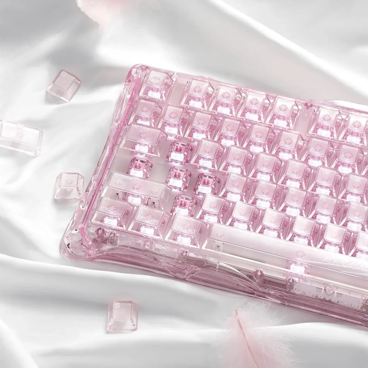 GravaStar - Mercury K1 Lite Crystal Rose Wireless Mechanical Keyboard
