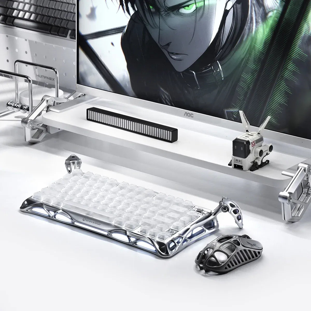 GravaStar - Mercury K1 Pro Ghost Silver Wireless Mechanical Keyboard