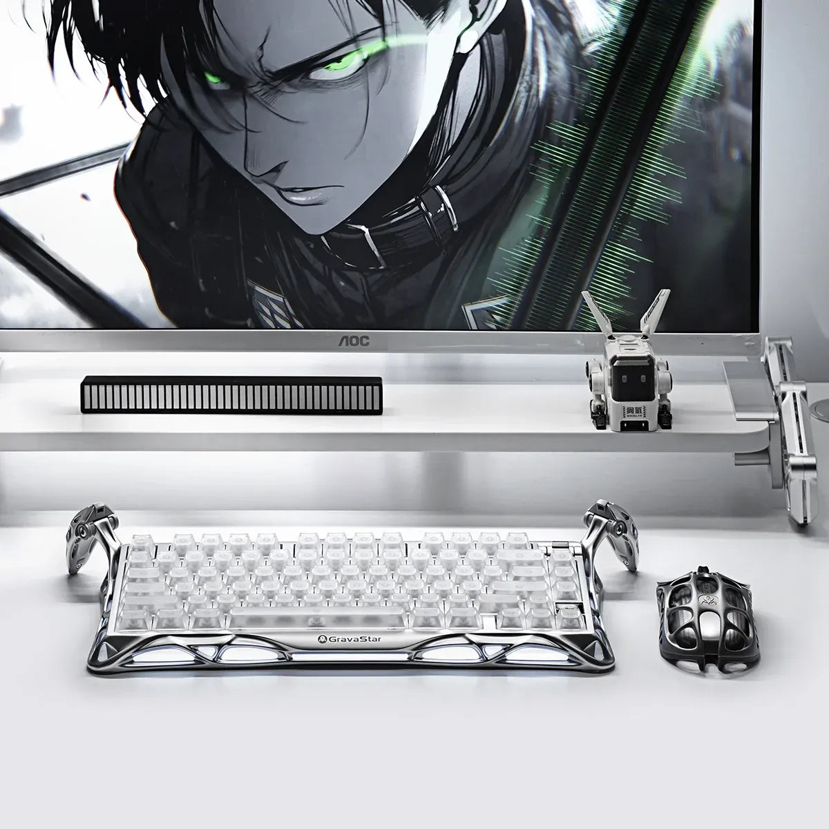 GravaStar - Mercury K1 Pro Ghost Silver Wireless Mechanical Keyboard