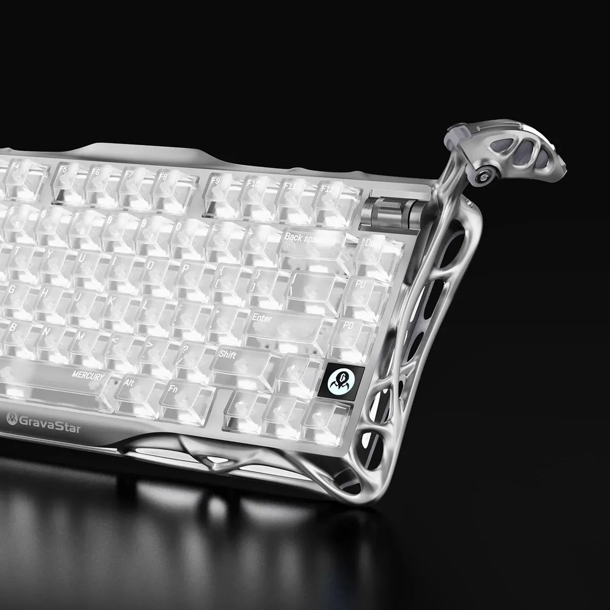 GravaStar - Mercury K1 Pro Ghost Silver Wireless Mechanical Keyboard