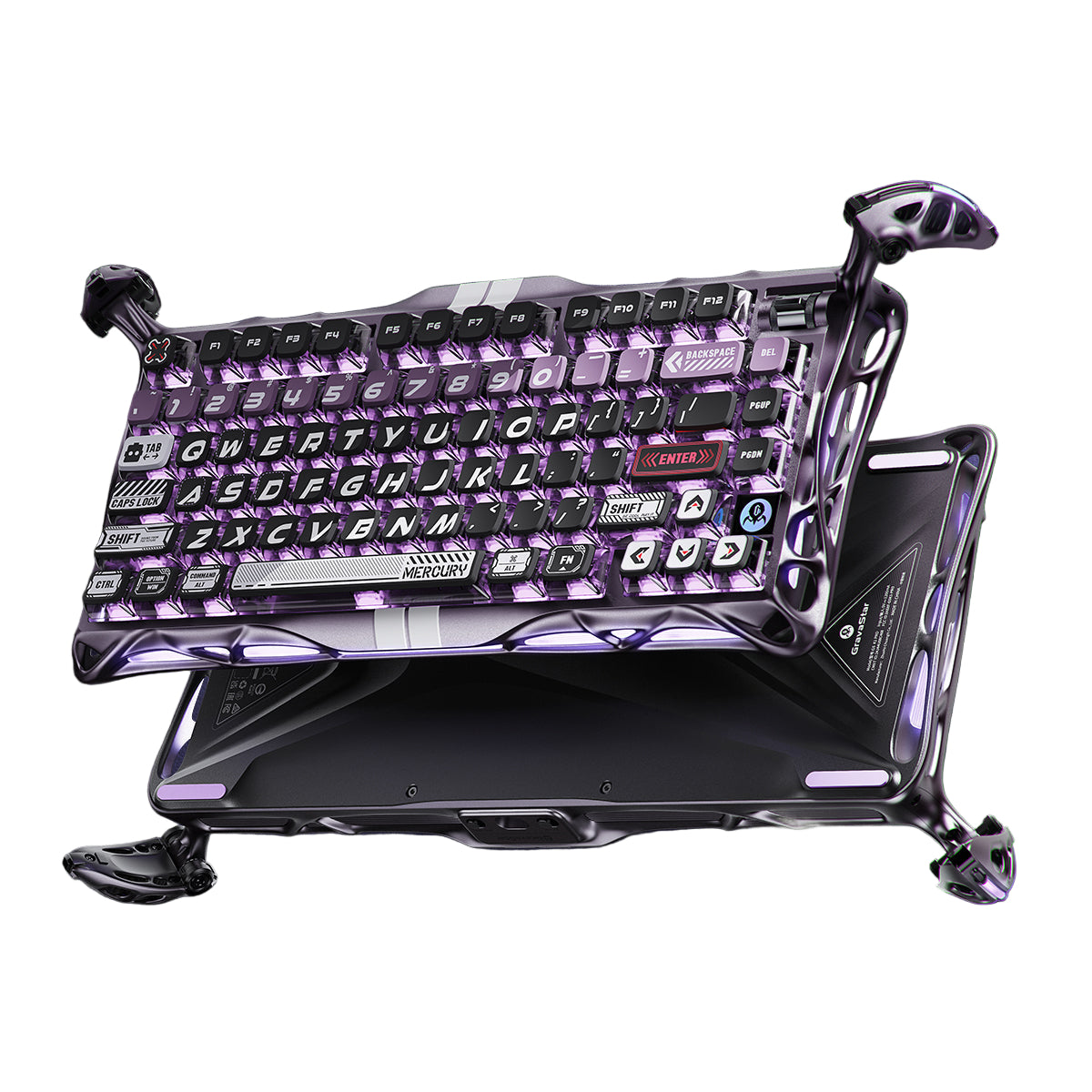 GravaStar - Mercury V75 Pro Iron Purple - Wired Magnetic Keyboard