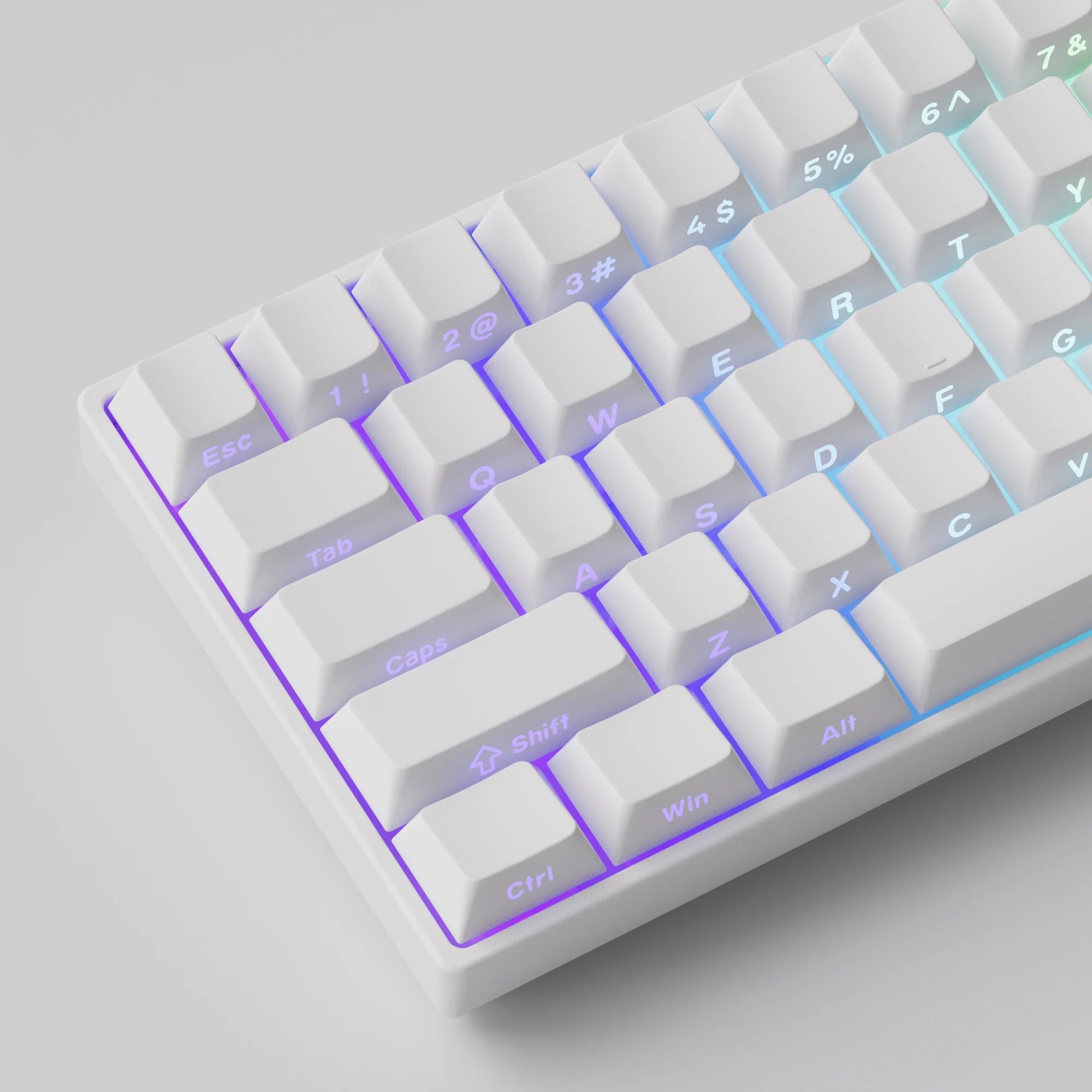 MonsGeek - FUN60 Pro HE Side-Printed Shine-Through White - Wired Magnetic Keyboard