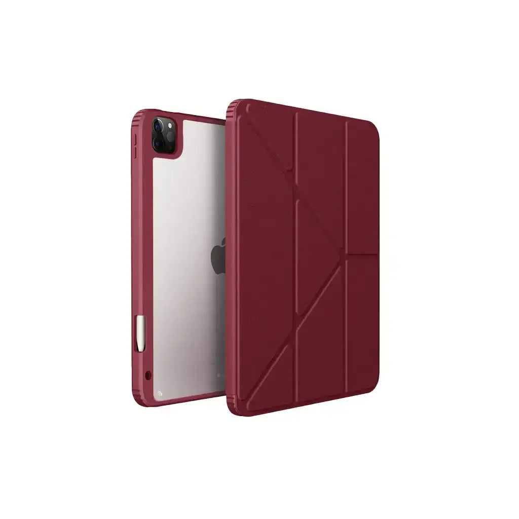 Etui na iPad Pro 11 2021, bordowe, składana okładka, ochrona tabletu, akcesoria biurowe