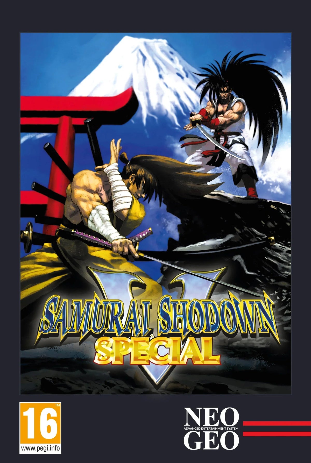 Samurai Shodown Special – walka samurajów na tle góry Fuji, edycja NEO GEO, PEGI 16