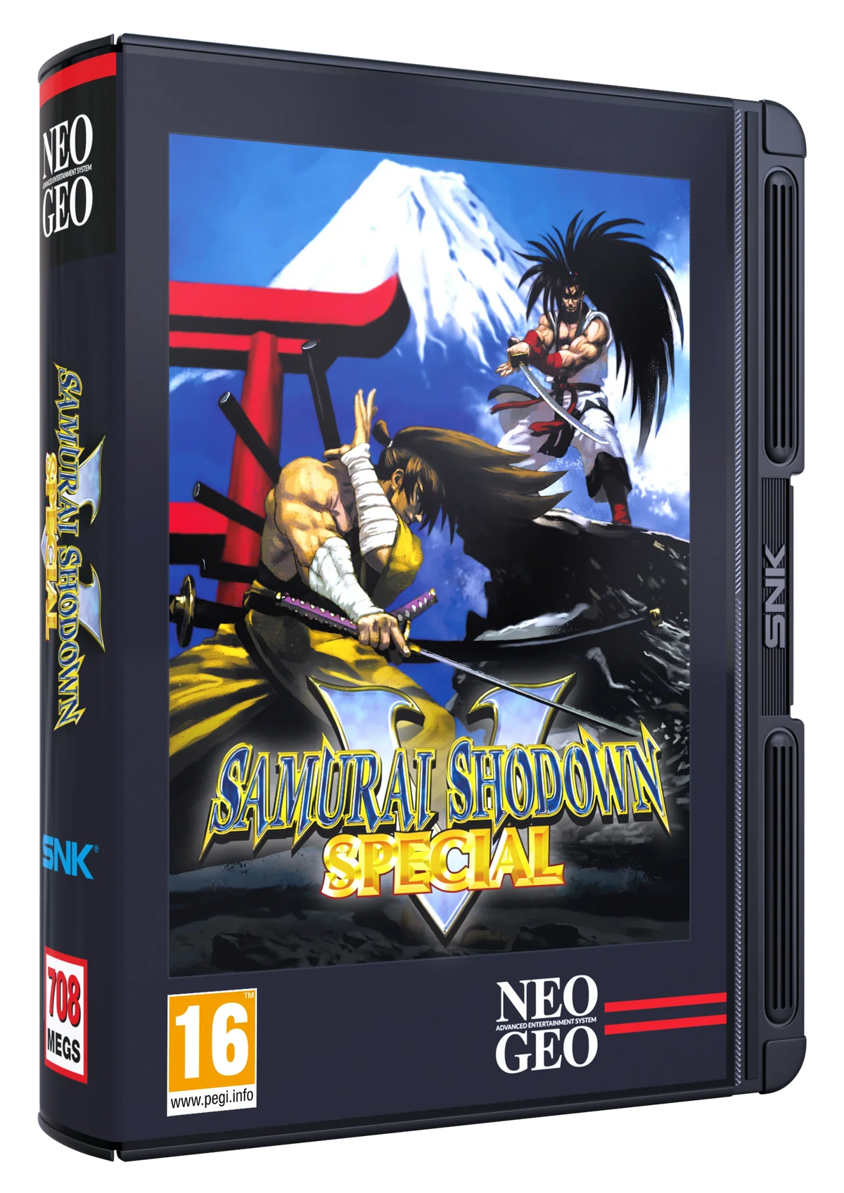 Pudełko gry Samurai Shodown Special na Neo Geo, klasyczna walka samurajów z PEGI 16
