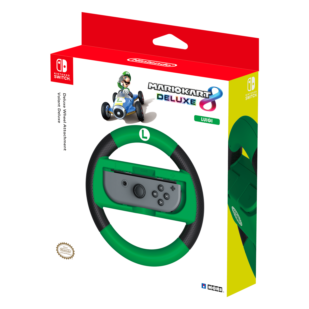 HORI - Mario Kart 8 Deluxe Racing Wheel (Luigi) for Nintendo Switch
