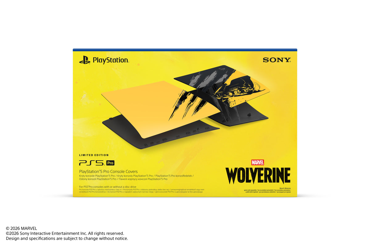 Sony – PlayStation®5 Pro Console Covers – Marvel’s Wolverine Battle Yellow Limited Edition