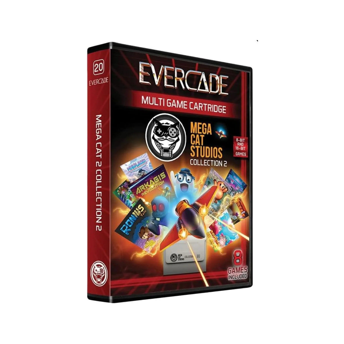 Evercade Mega Cat Studios Collection 2 – karta z 8 grami 8-bit i 16-bit, idealna dla fanów retro gamingu