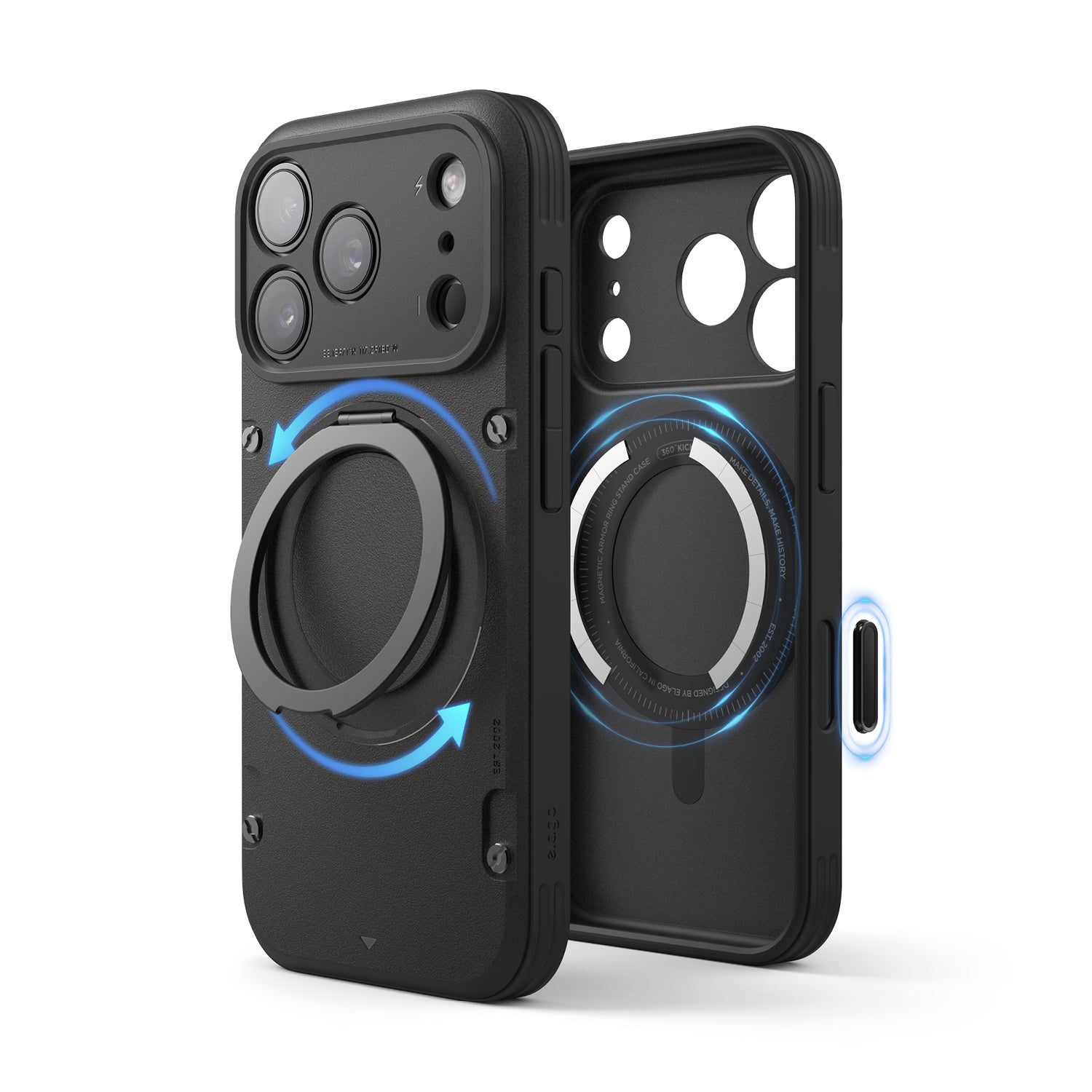 Elago - Magnetic Armor Case for iPhone 17 Pro/Pro Max with Ring Stand
