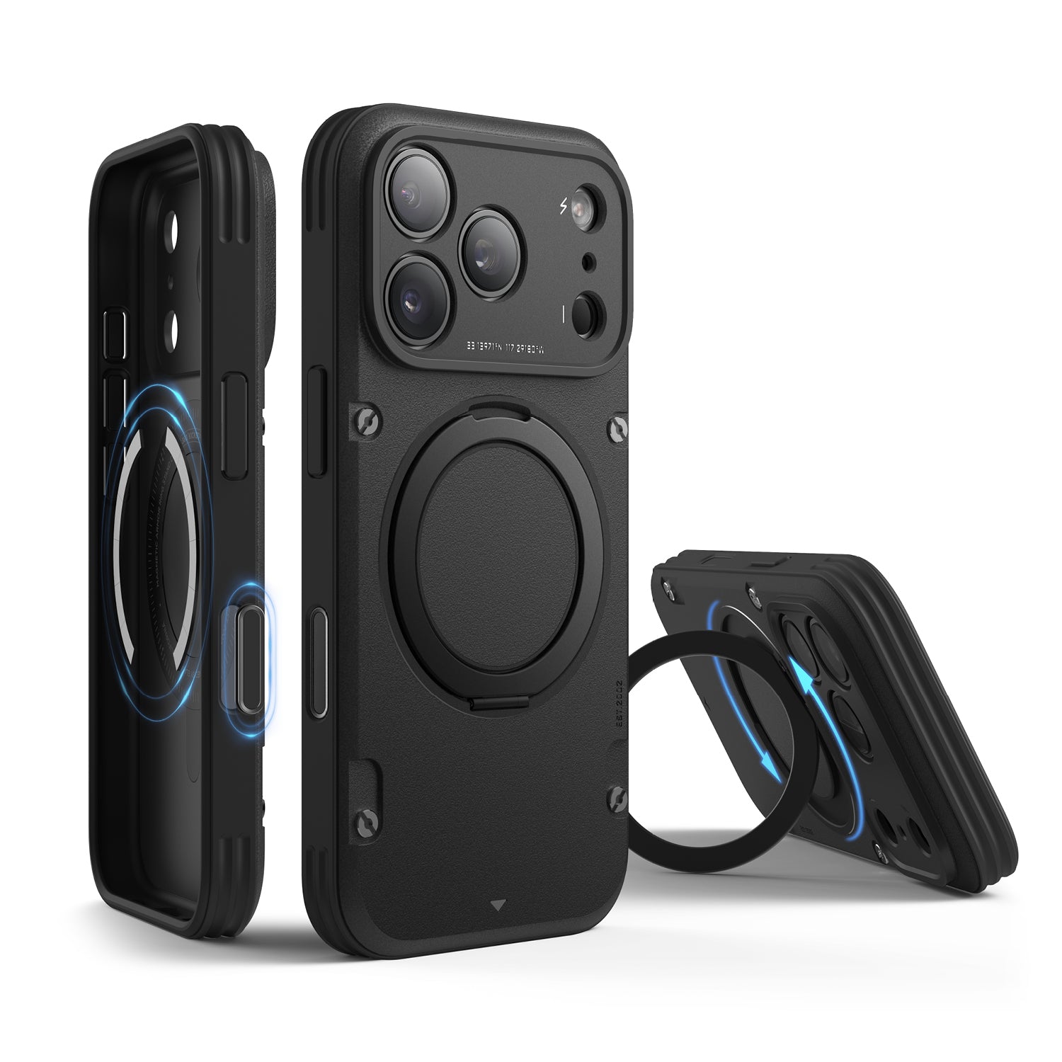 Elago - Magnetic Armor Case for iPhone 17 Pro/Pro Max with Ring Stand