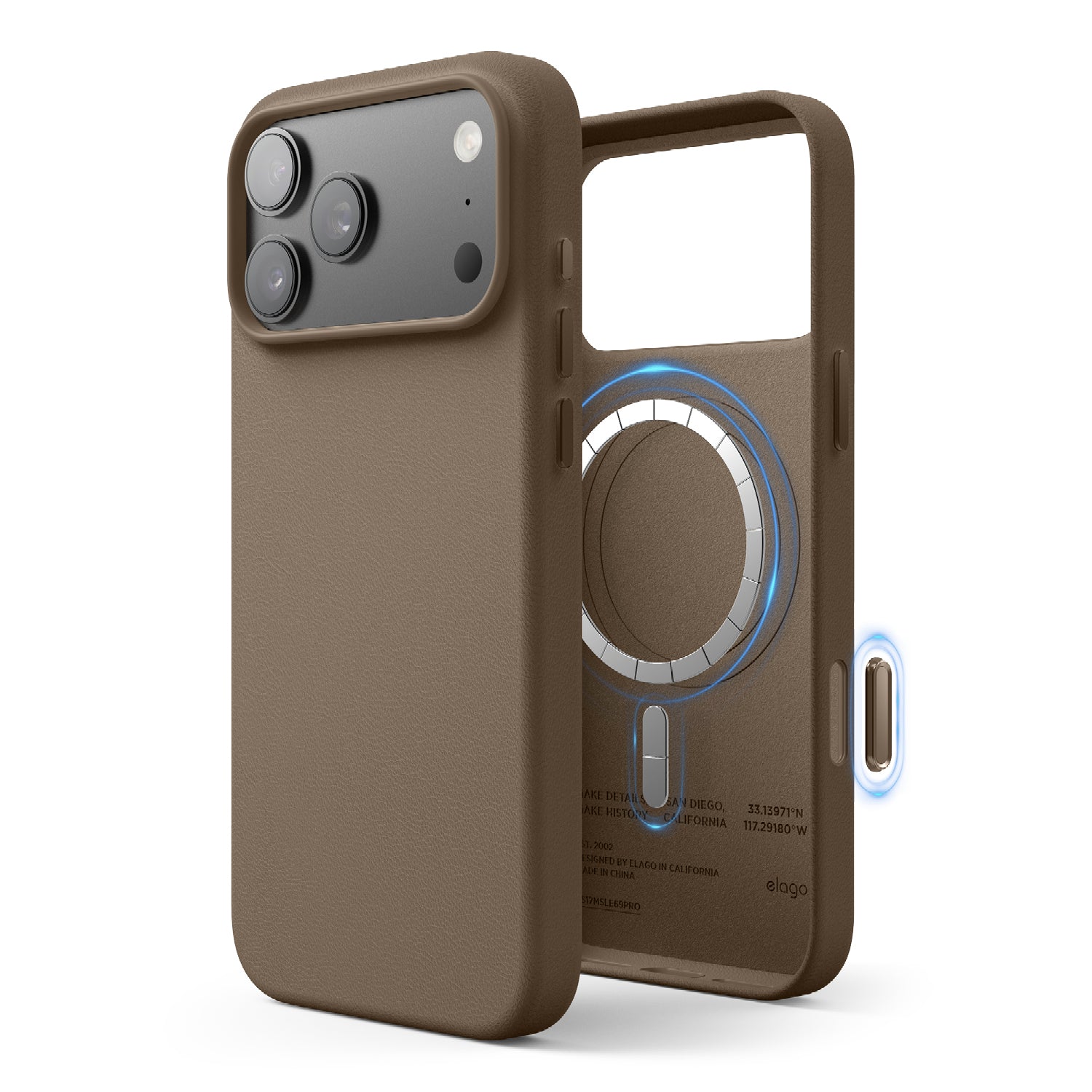 Elago - Magnetic Leather Case for iPhone 17 Pro/Pro Max