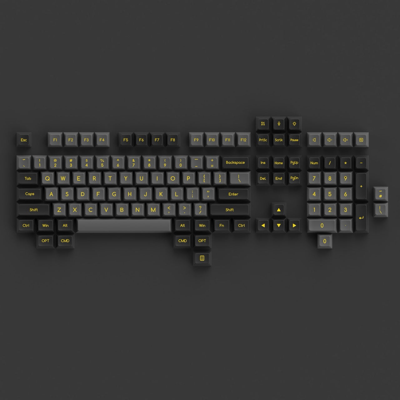 Akko - Black & Gold ABS SAL Keycap Set (195-Key)