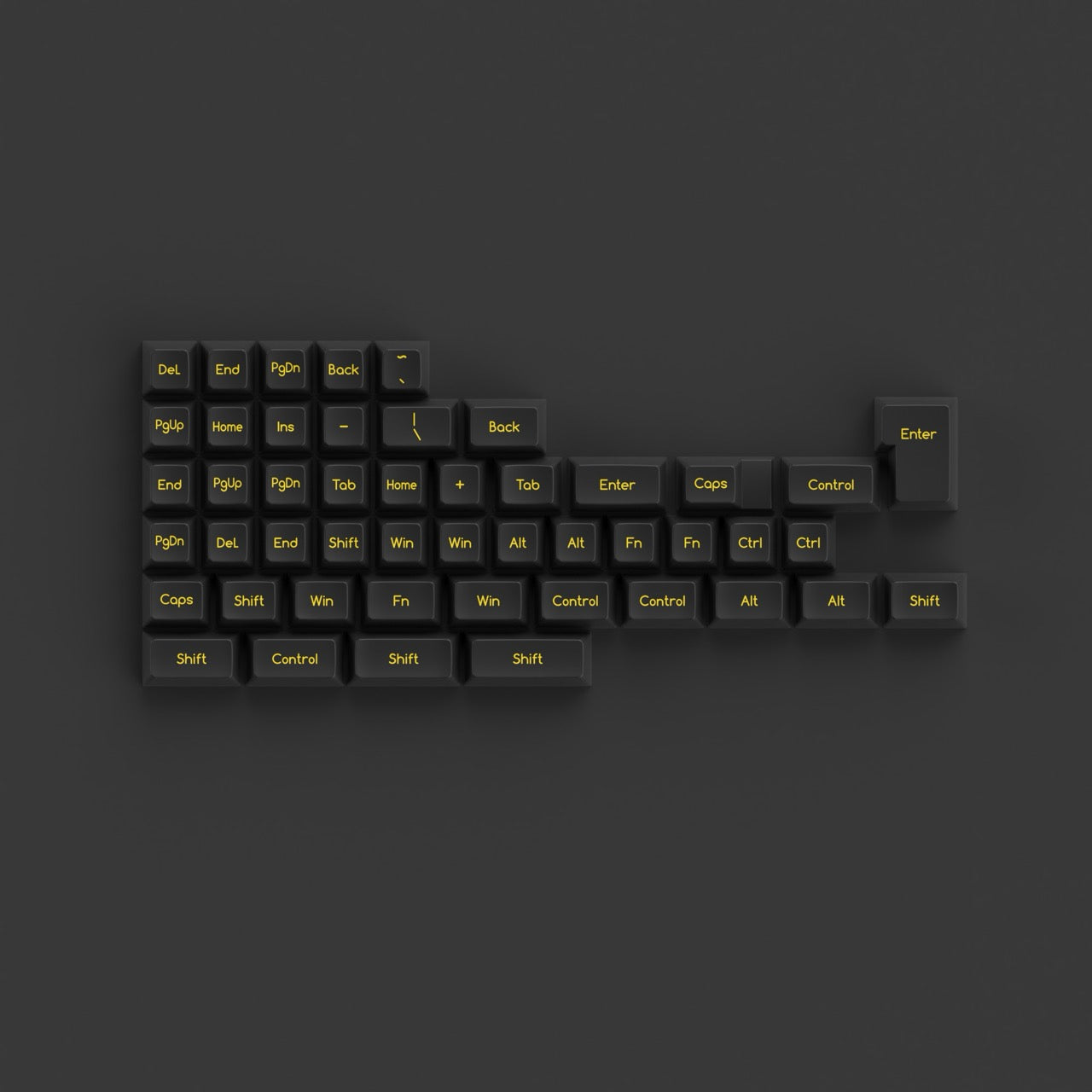 Akko - Black & Gold ABS SAL Keycap Set (195-Key)