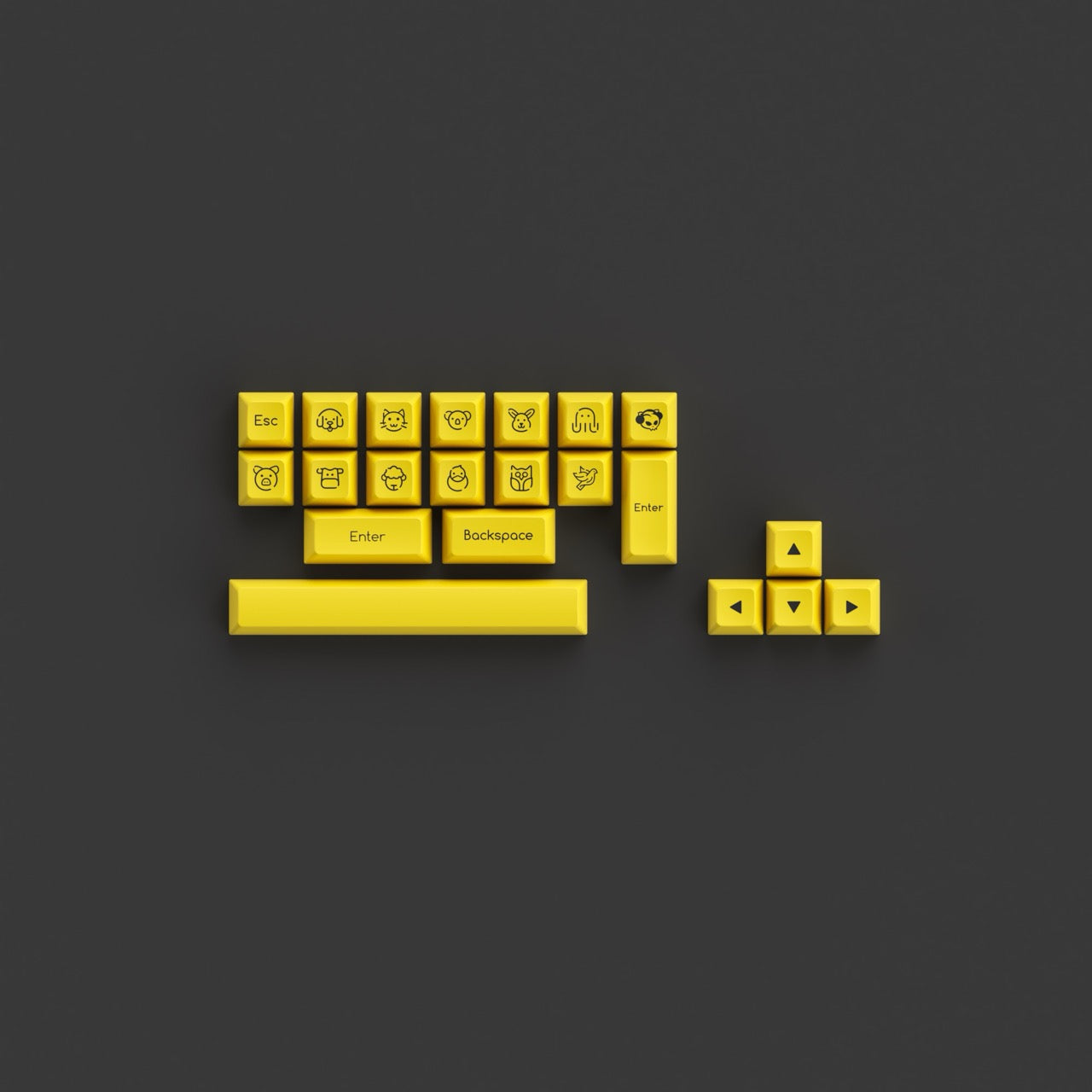 Akko - Black & Gold ABS SAL Keycap Set (195-Key)