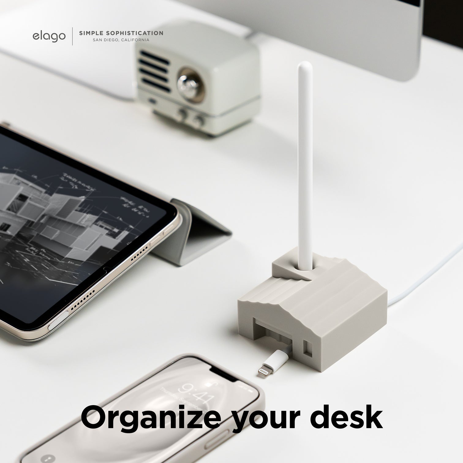 Elago - Home Stand for Apple Pencil and Any Tablet Stylus