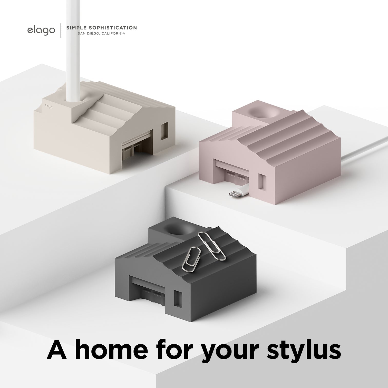 Elago - Home Stand for Apple Pencil and Any Tablet Stylus