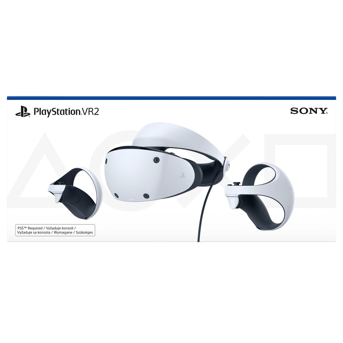 PlayStation VR2 z kontrolerami, wirtualna rzeczywistość do PS5, biało-czarny zestaw Sony