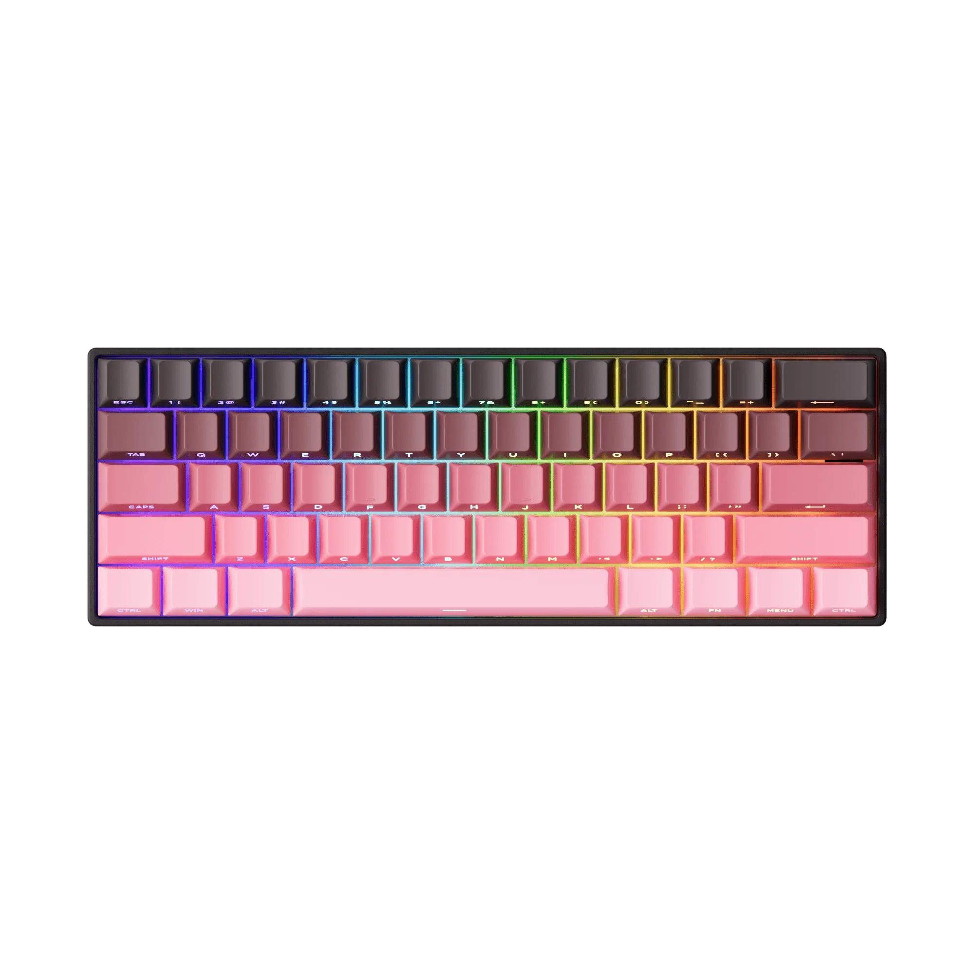 MonsGeek - FUN60 Pro HE Side-Printed Black & Pink Gradient - Wired Magnetic Keyboard