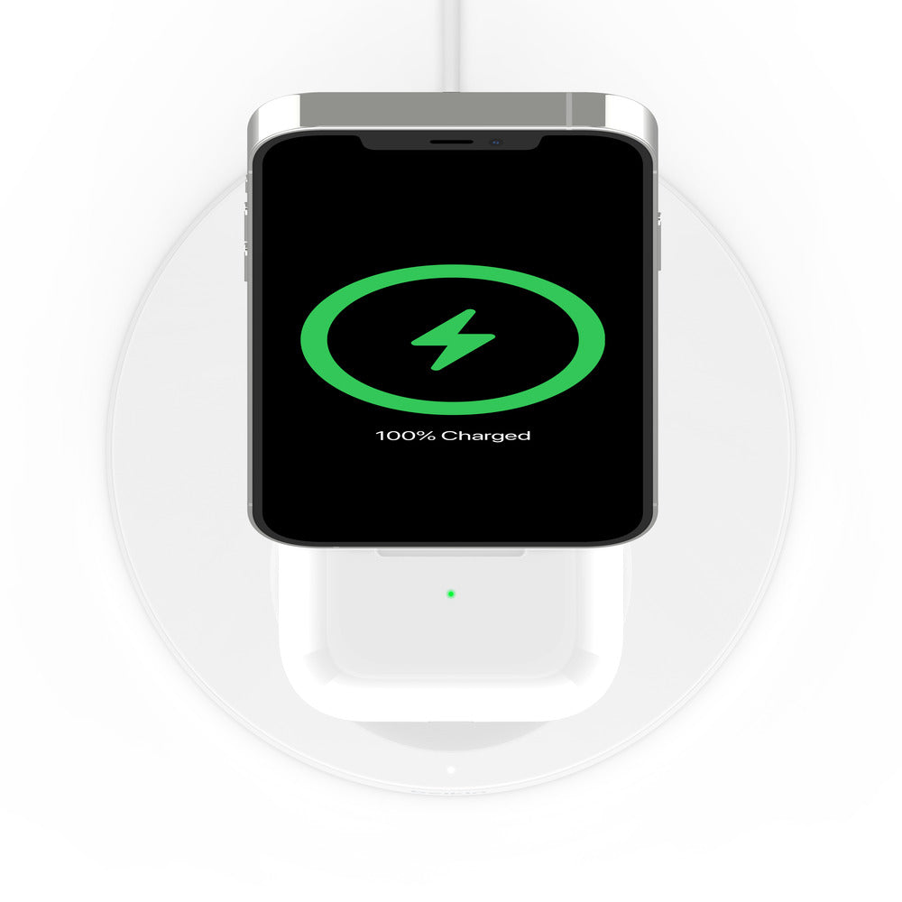Belkin - BoostCharge Pro 2-in-1 Wireless Charger Stand with Official MagSafe Charging 15W