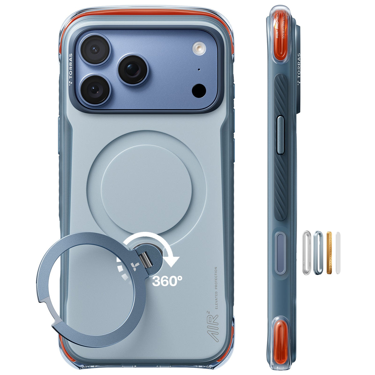 Torras - Ostand Q3 Air Pro MagSafe Case for 18 Pro Max and iPhone 17 Pro Max