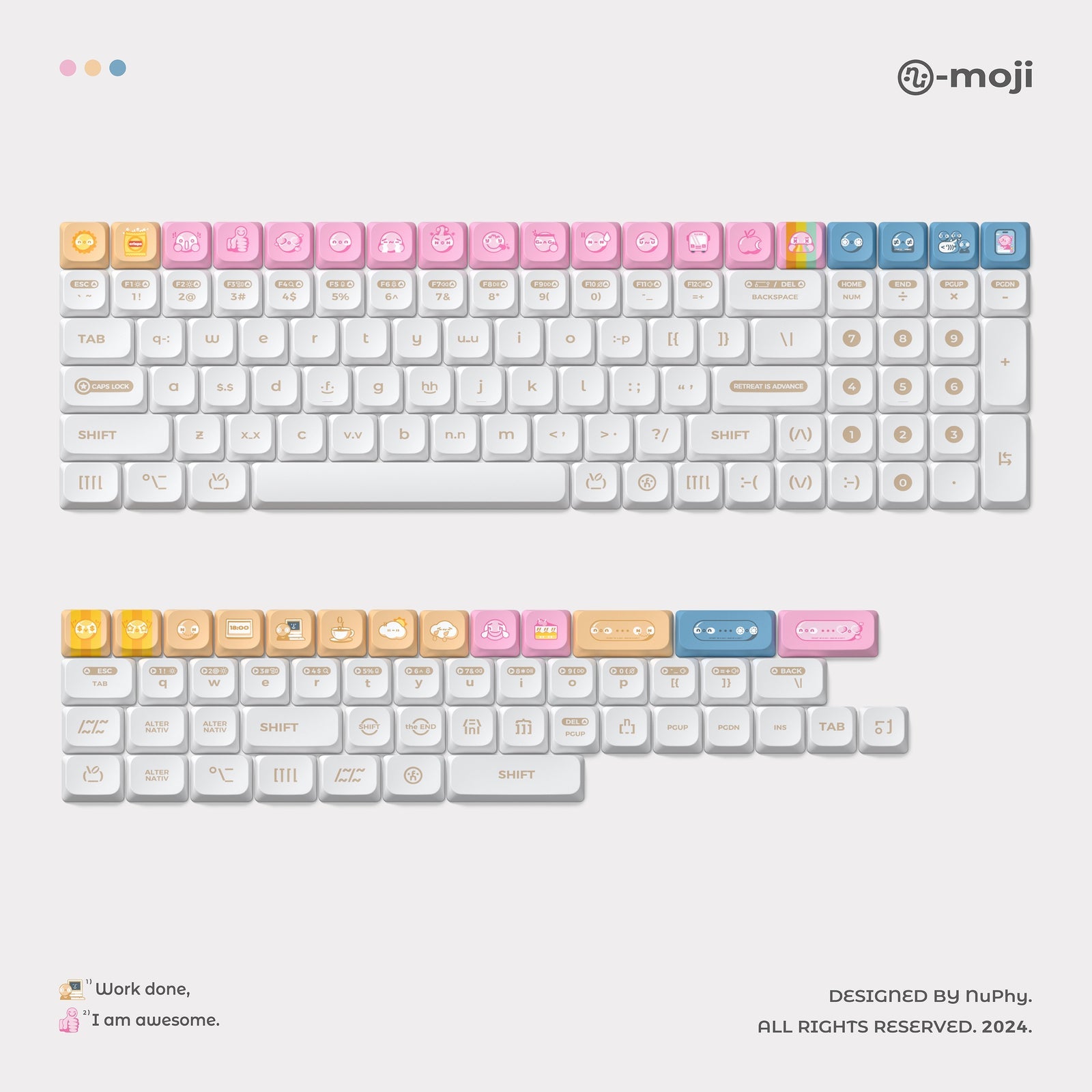 NuPhy - Numoji nSA Profile Dye-sub PBT Keycaps