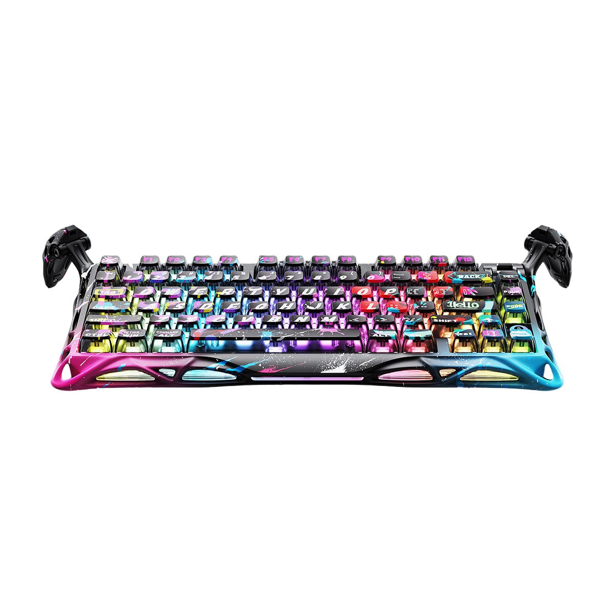 GravaStar - Mercury V75 Pro Neon Graffiti - Wired Magnetic Keyboard