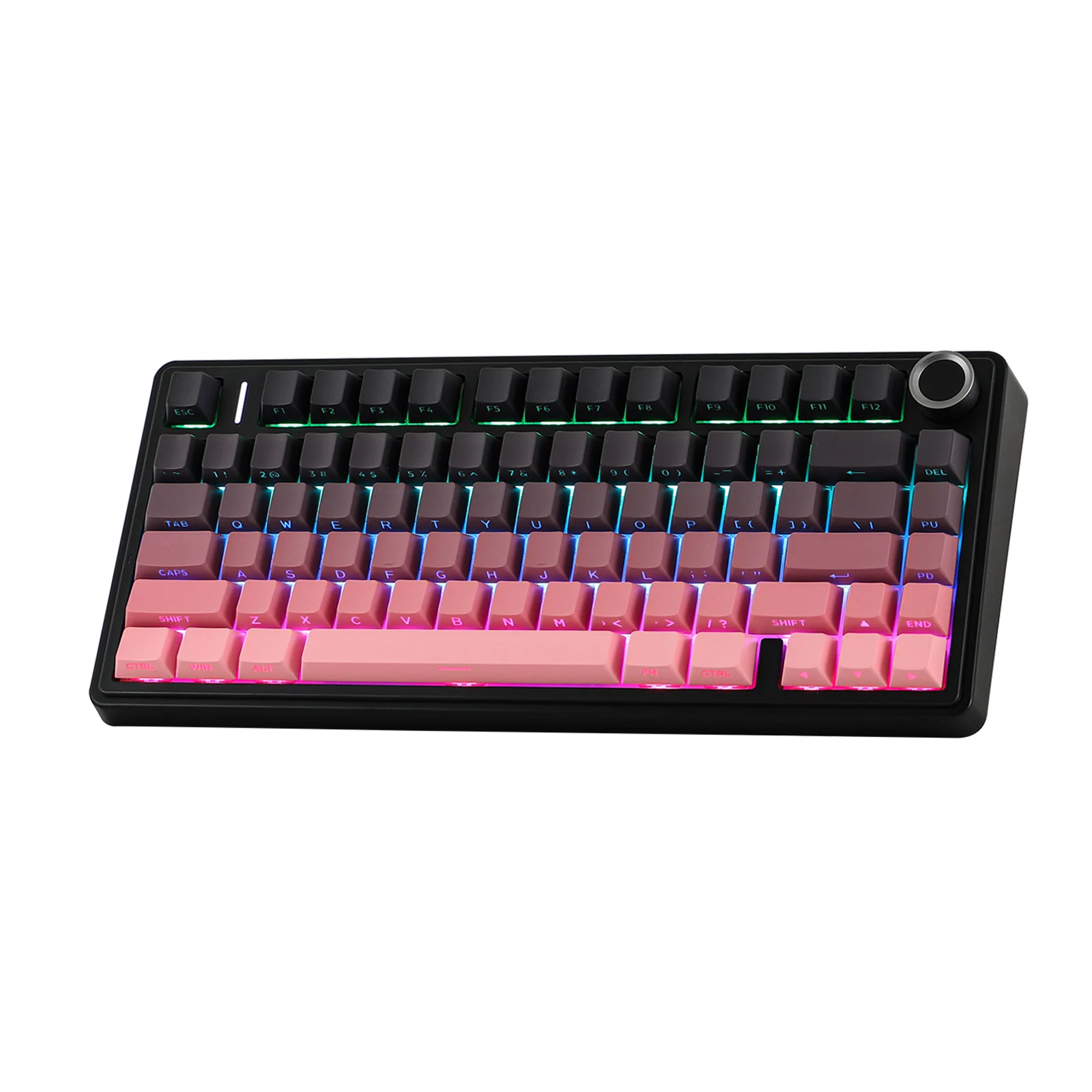 AULA - F75 - Gasket-Mounted Triple Modes Wireless Mechanical Keyboard - Gradient Pink (Black) Side-Engraved
