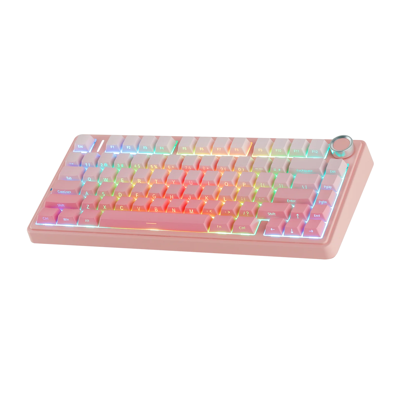 AULA - F75 - Gasket-Mounted Triple Modes Wireless Mechanical Keyboard - Gradient Pink Side-Engraved