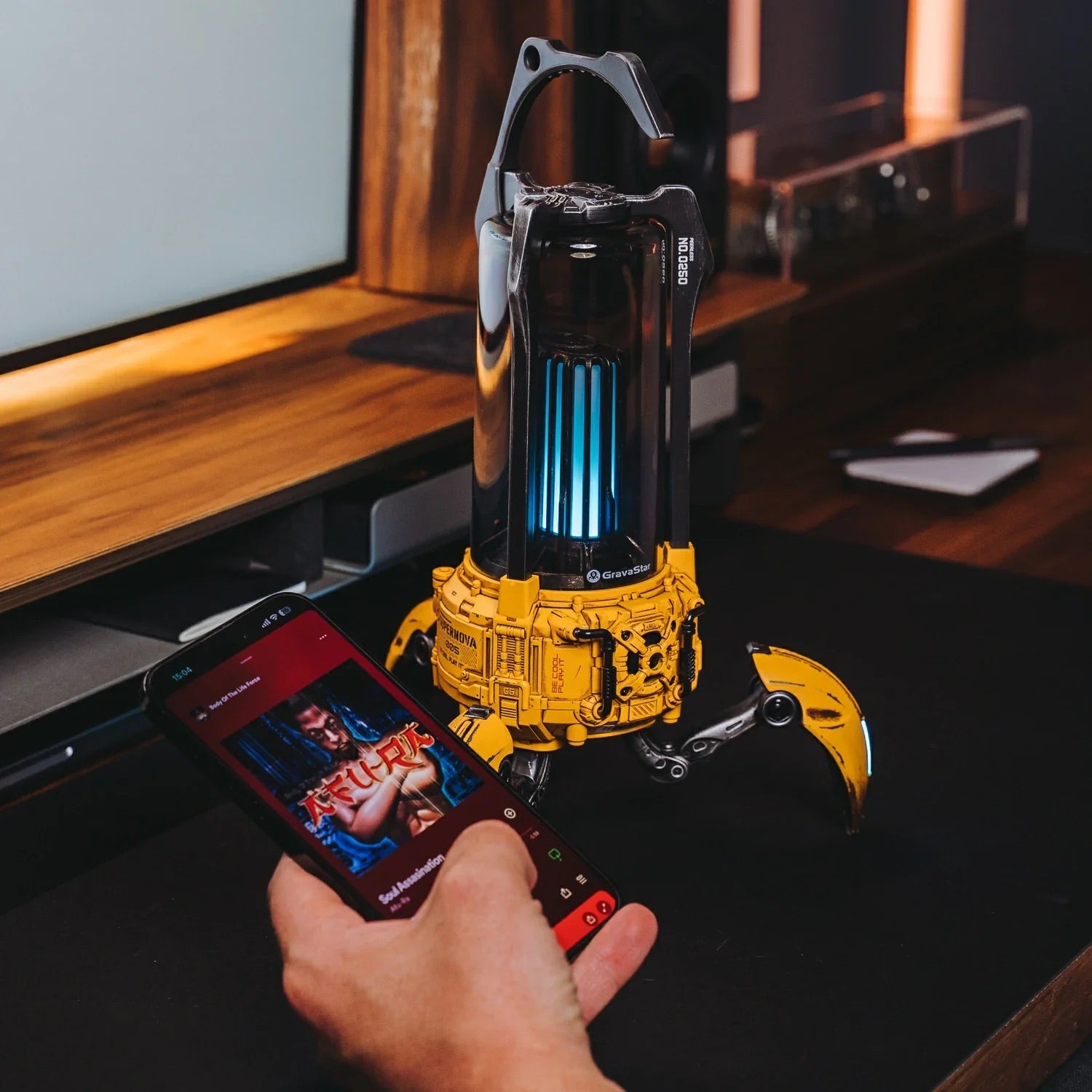 GravaStar - Supernova War Damaged Yellow - Wireless Bluetooth Speaker