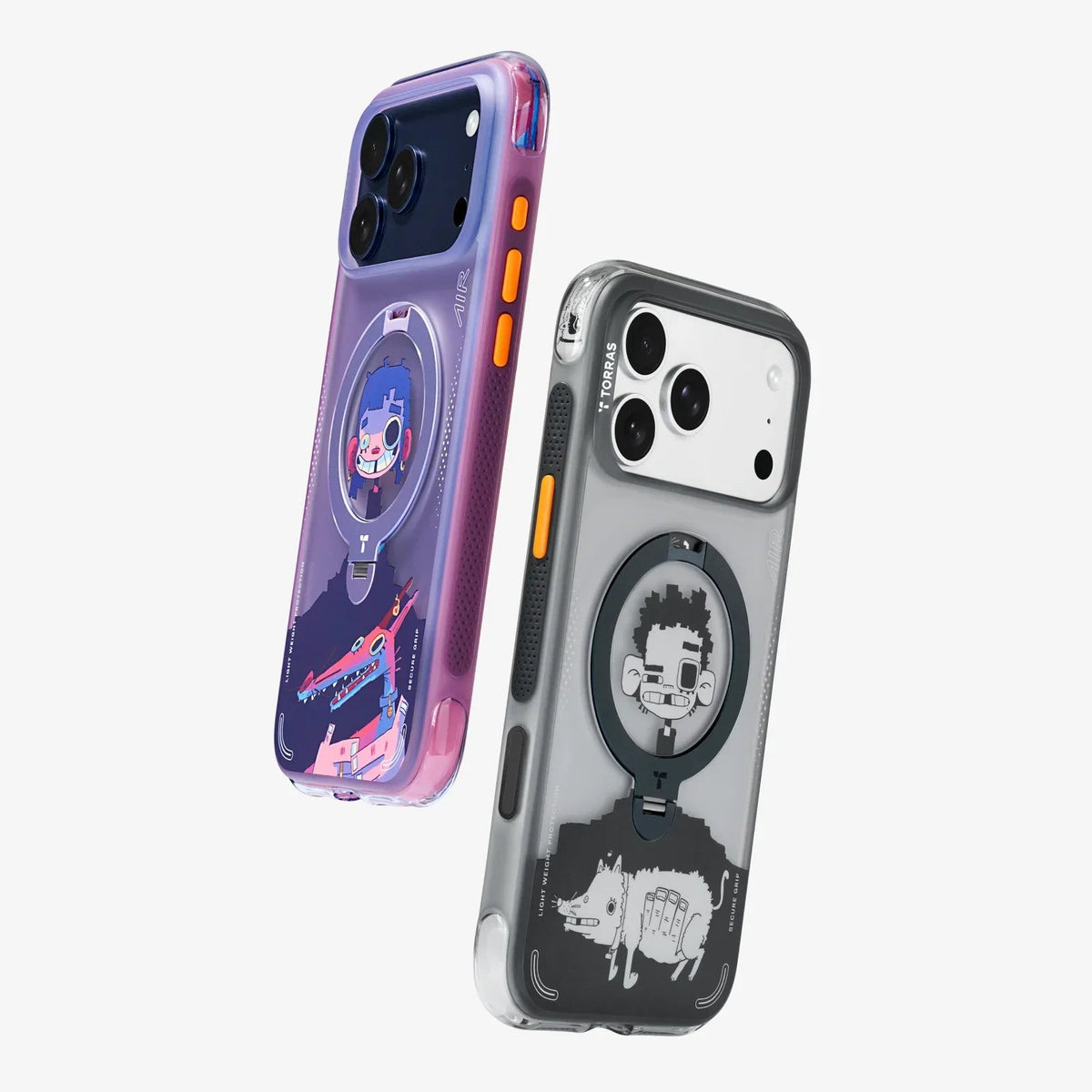 Etui na telefon z kreatywnymi grafikami i uchwytem MagSafe, idealne do Home Office i stylowego desk setupu.