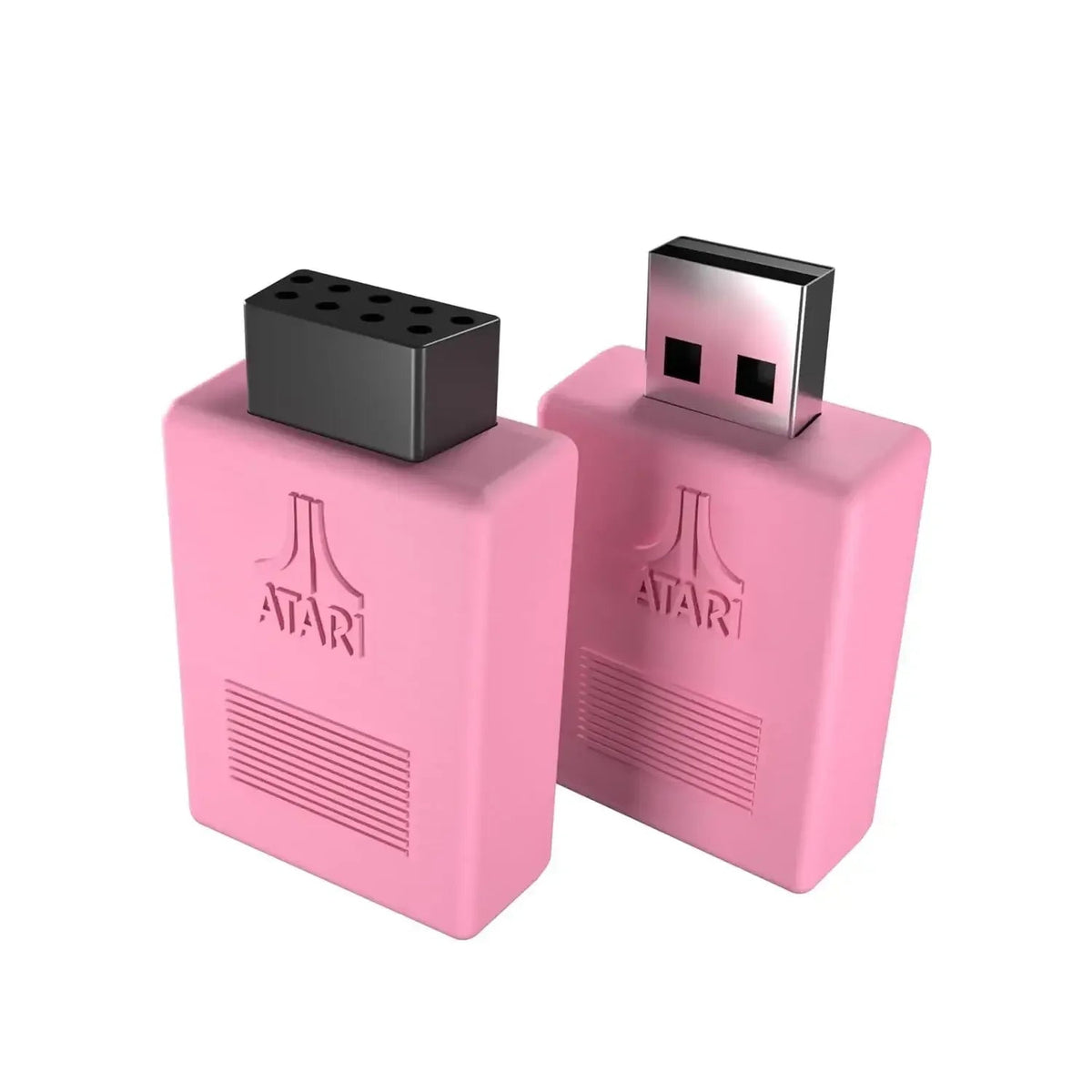 Różowy adapter USB do Atari z klasycznym designem, idealny do retro gamingu i desk setupu